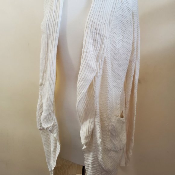 New York and Company SoHo jeans cream colored cardigan - Picture 2 of 6